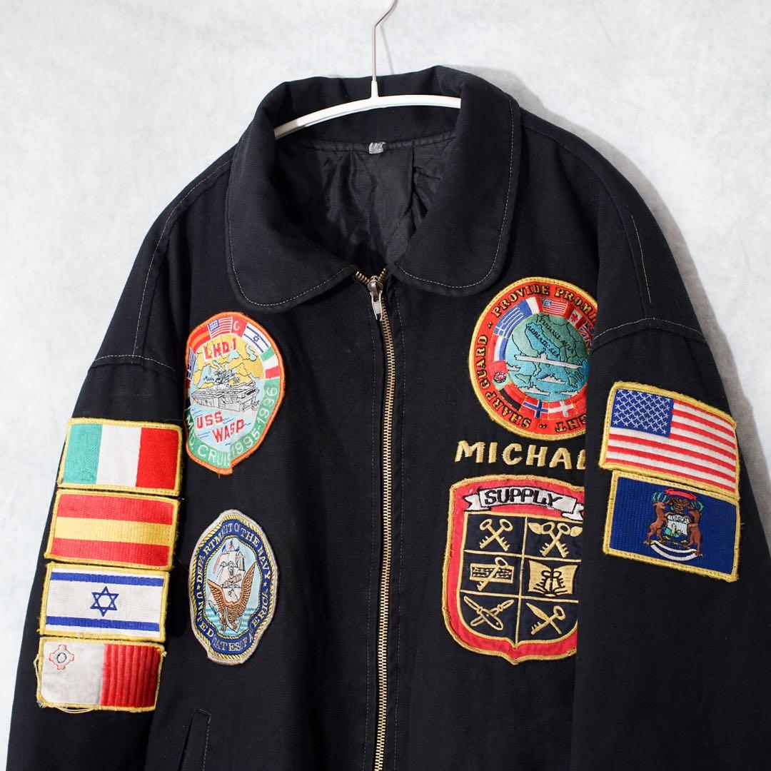 米軍ミリタリー90S U.S.NAVY 海軍 ツアージャケット USS
