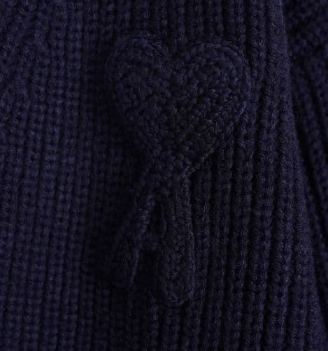 ✨新品✨AMI PARISセーターVネックニット ネイビーL2L - メルカリ