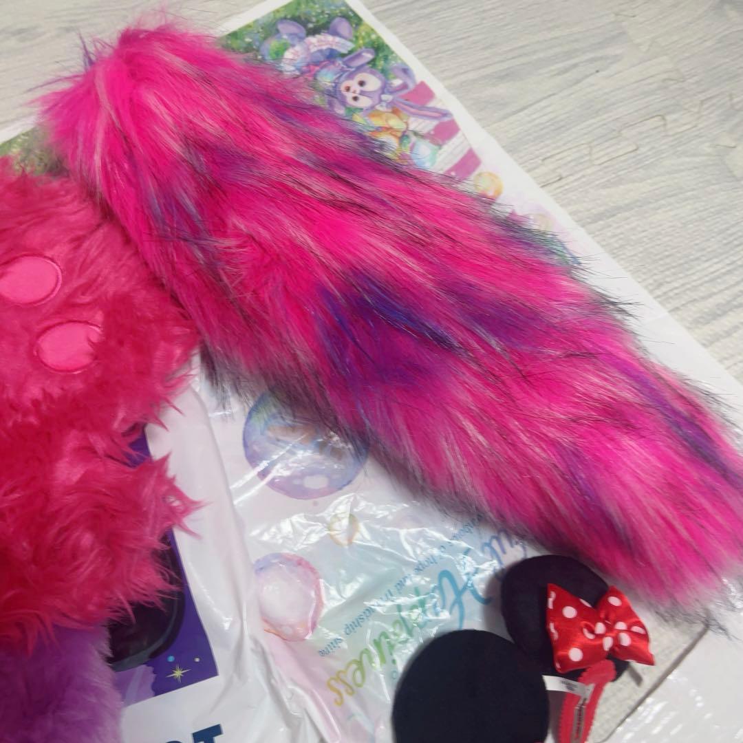 即日発送！！】チェシャ猫マフラーキャップ、ミニー耳、ファーしっぽ3
