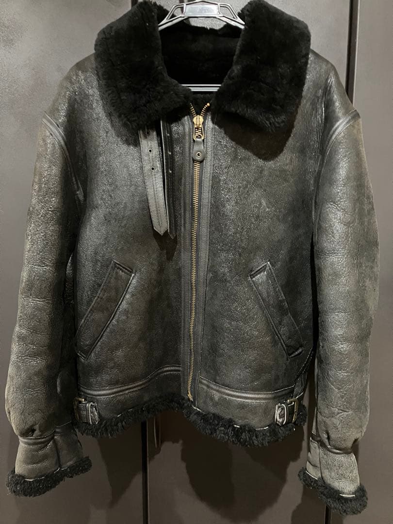 AVIREXアヴィレックス　B-3ムートンジャケットUSA製　XL