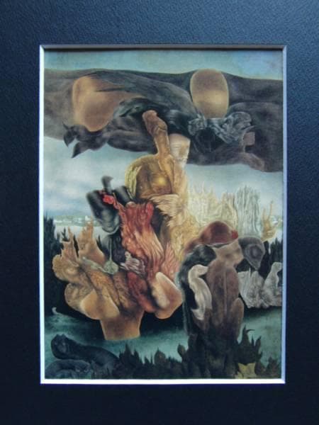 リヒャルト・エルツェ、日々の苦悩、希少画集画、新品高級額、額装付