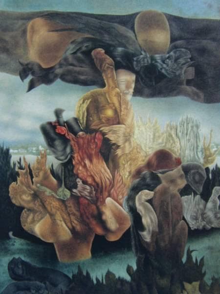 リヒャルト・エルツェ、日々の苦悩、希少画集画、新品高級額、額装付