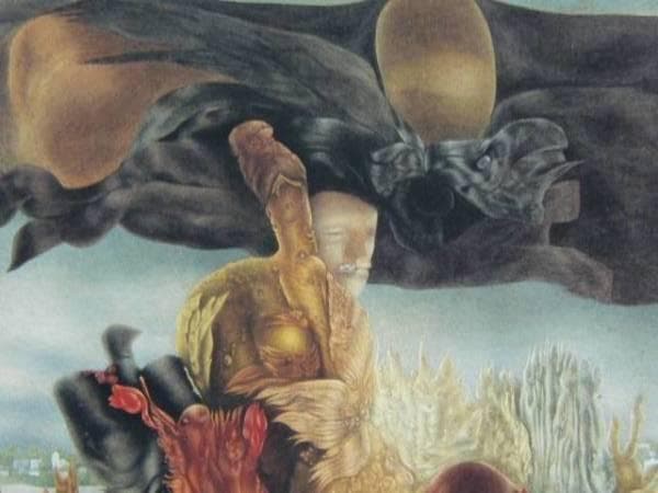 リヒャルト・エルツェ、日々の苦悩、希少画集画、新品高級額、額装付