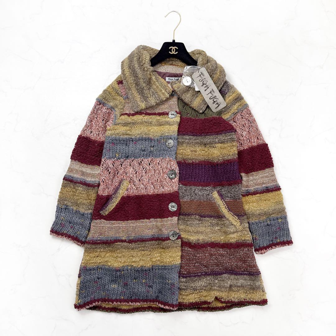 未使用 FUGAFUGA 佐藤繊維 M.&KYOKO ニットコート カーディガン