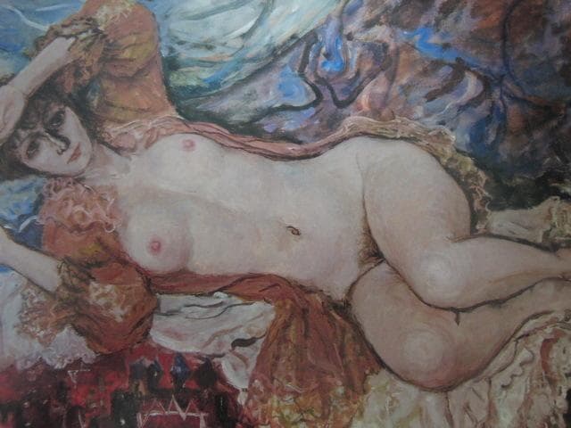 寺島龍一、【裸婦】、希少な大判額装用画集より、新品額装付、状態良好