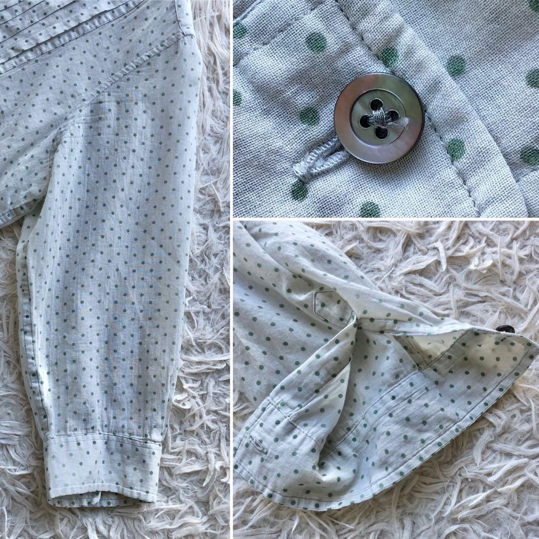 美品 シルクコットン】マーガレットハウエル ブラウス ピンタック