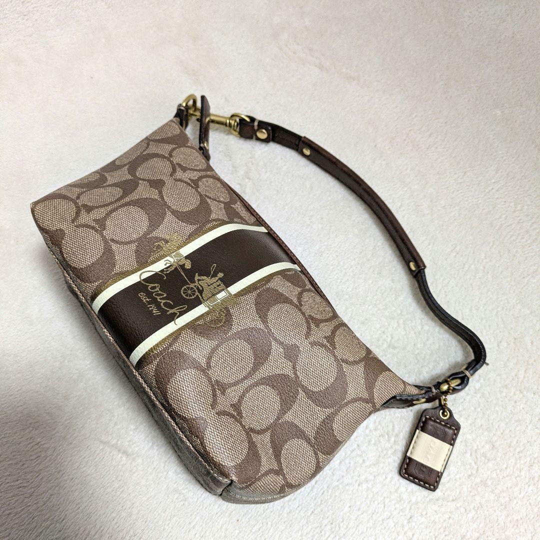 COACH アクセサリーポーチ シグネチャー ワンショルダーバッグ - メルカリ