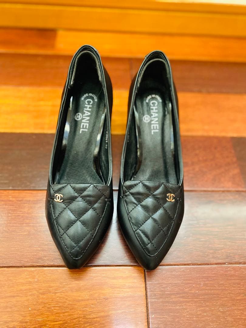 CHANEL ブラック キルティング ローファー CHANEL ブラック ローファー キルティング - メルカリ