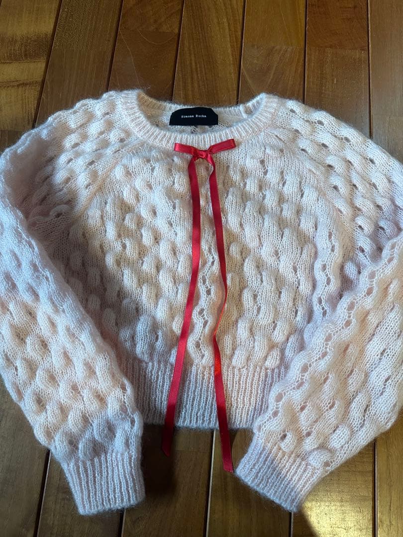 Simone Rocha ピンク ケーブルニット セーター S