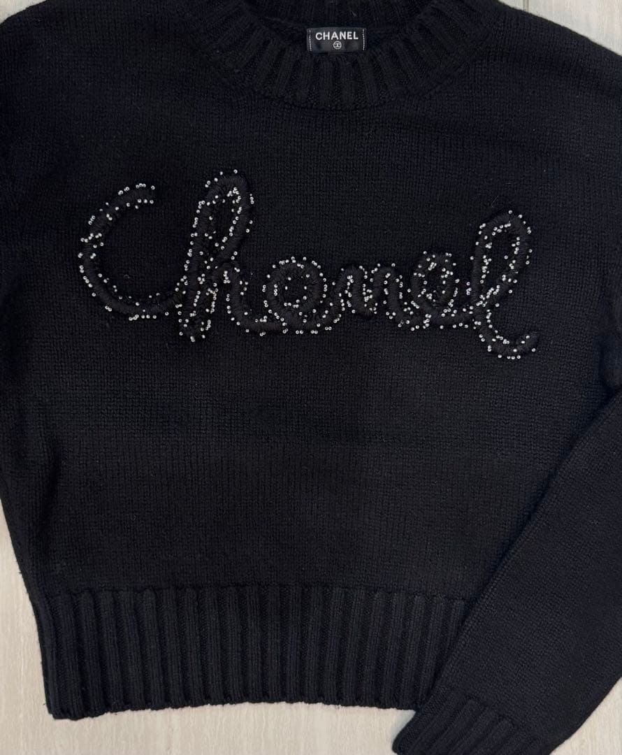 CHANELシャネル　ロゴ　カシミアニット　セーター