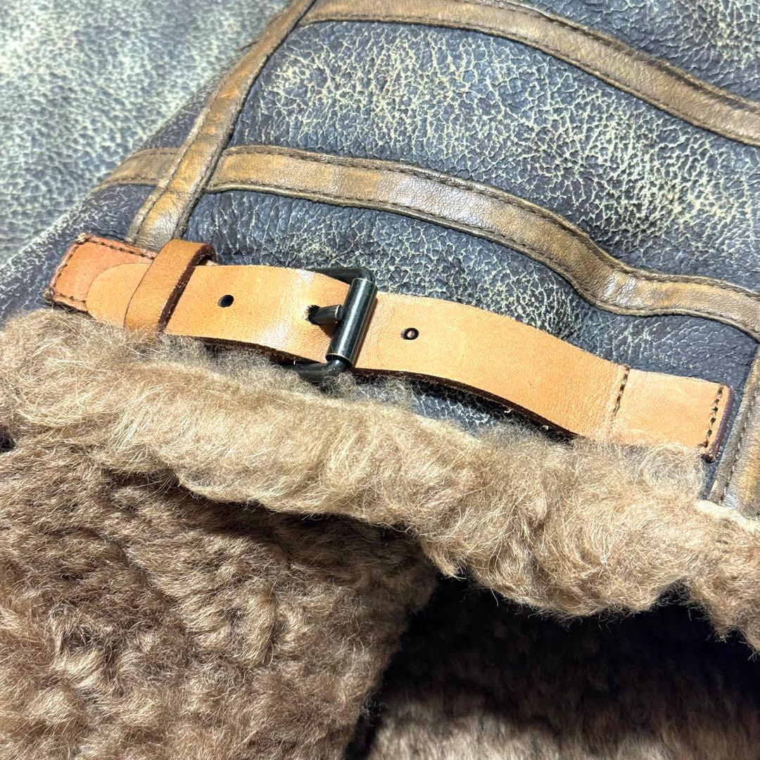 希少 美品 RALPH LAUREN XL ラム レザー ベスト ラルフローレン - メルカリ