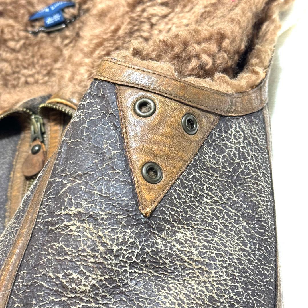 希少 美品 RALPH LAUREN XL ラム レザー ベスト ラルフローレン - メルカリ