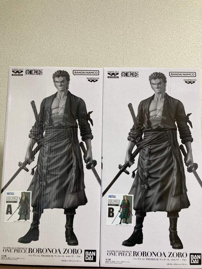 バンプレくじPREMIUMワンピース ロロノア・ゾロ フィギュア A B セット
