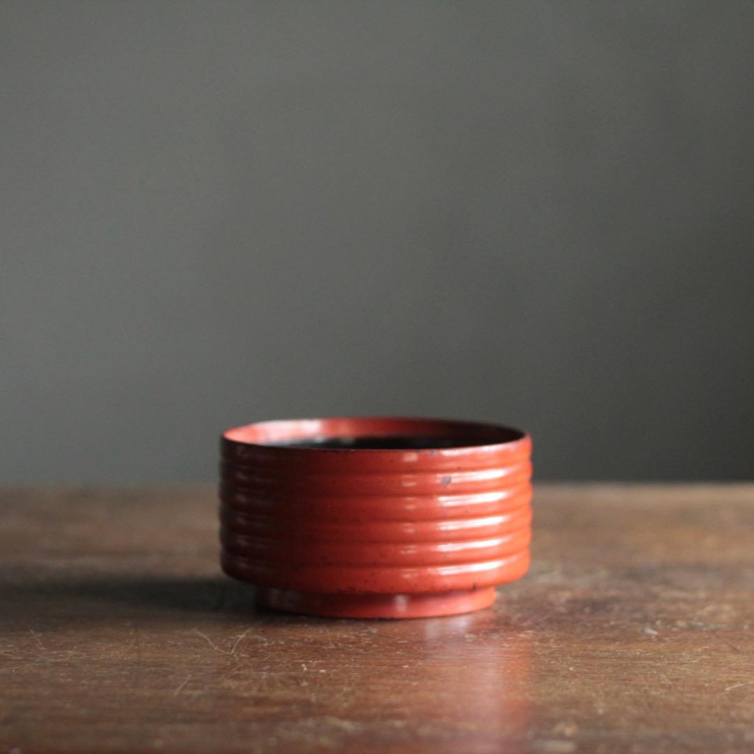 朱塗り 半筒椀 容器 徳利袴 古美術 漆器 古道具 アンティーク