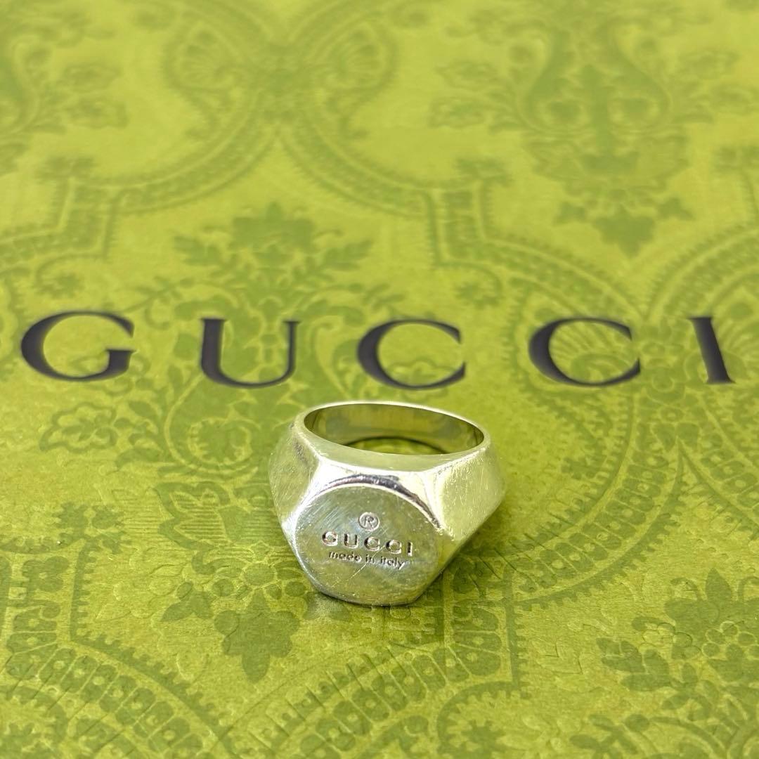 希少レア 廃盤 GUCCI グッチ　指輪　シルバー925 刻印　リング　A-29