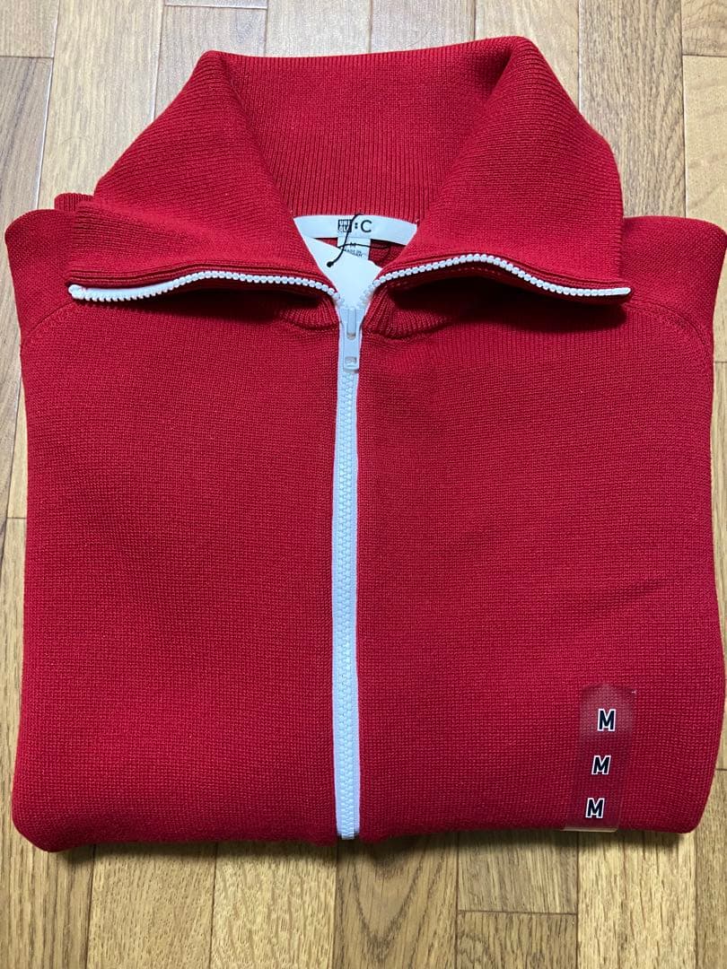 UNIQLO C ミラノリブフルジップカーディガン RED Mサイズ - メルカリ