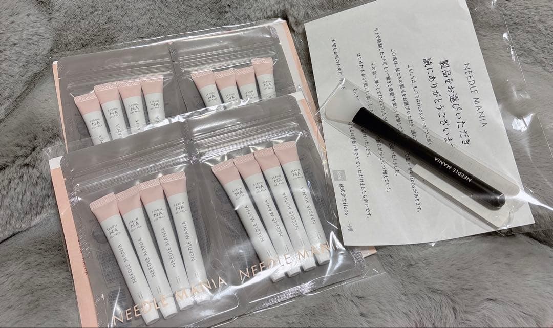 ニードルマニア ナイアシンアミドジェルパック ブラシ付き16本セット