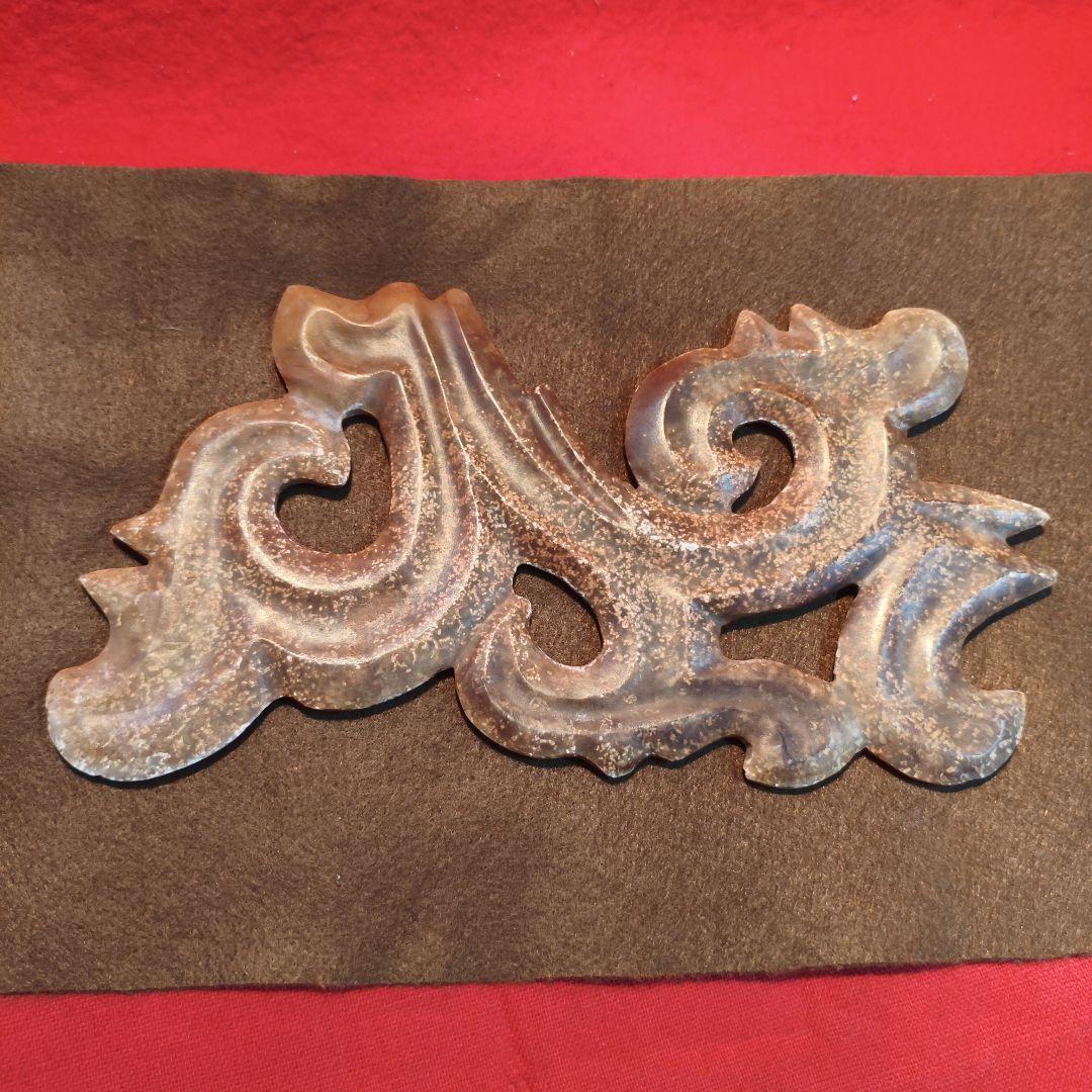 古代中国　玉石石彫　玉牌　玉石