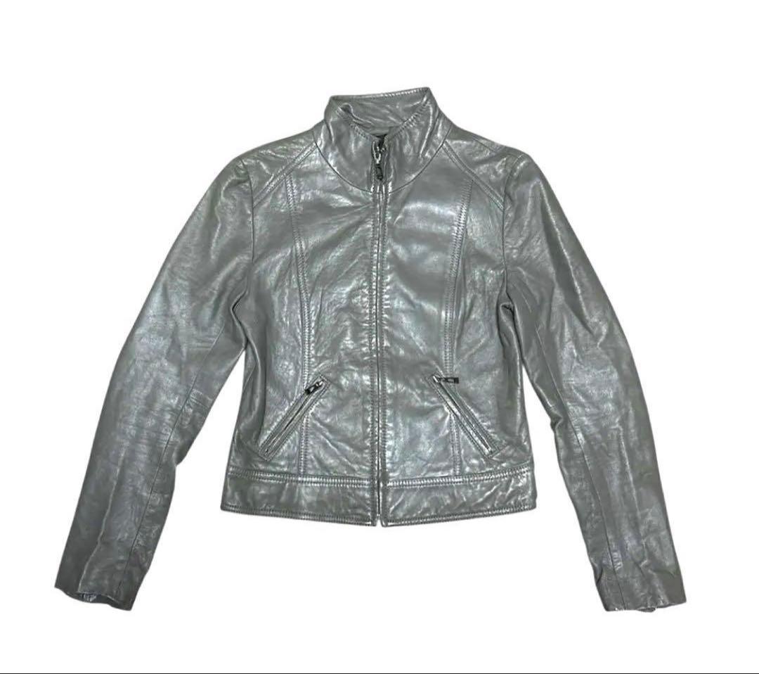 00s archive Y2K レザージャケットopium swag 短丈