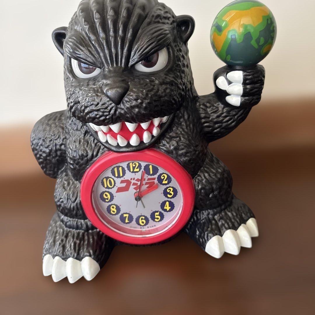 激レア】ゴジラ 目覚まし時計 動作確認 フィギュア型 - メルカリ