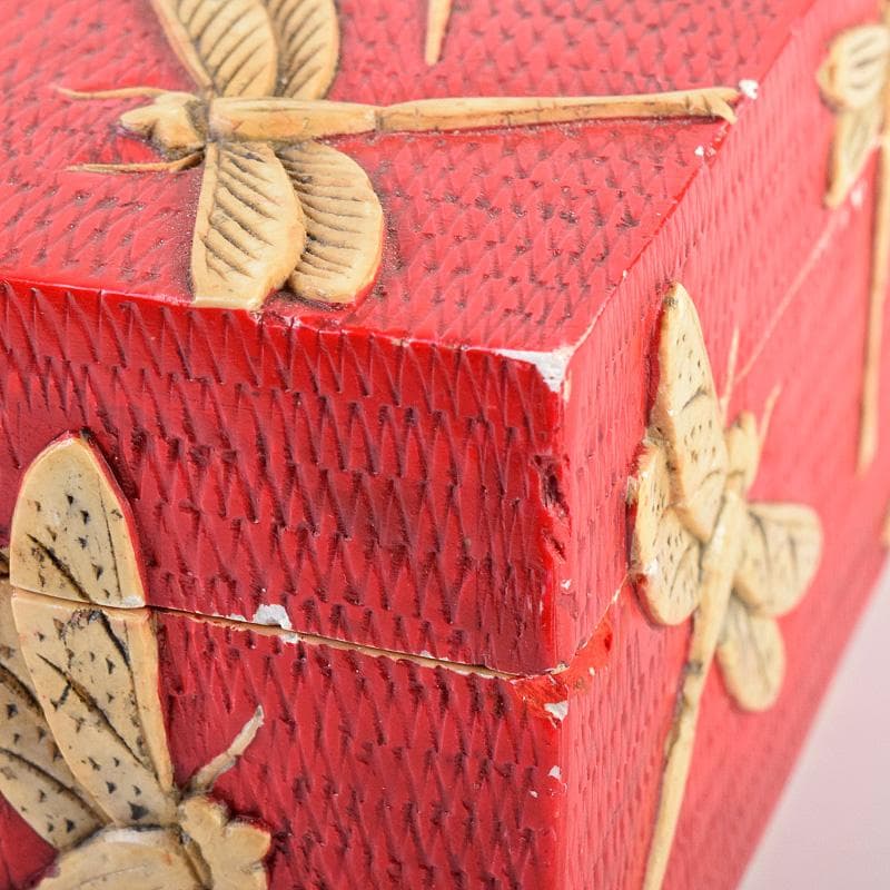 中国 彩色玉石彫刻 蜻蛉彫 四方箱 D R8492 - メルカリ