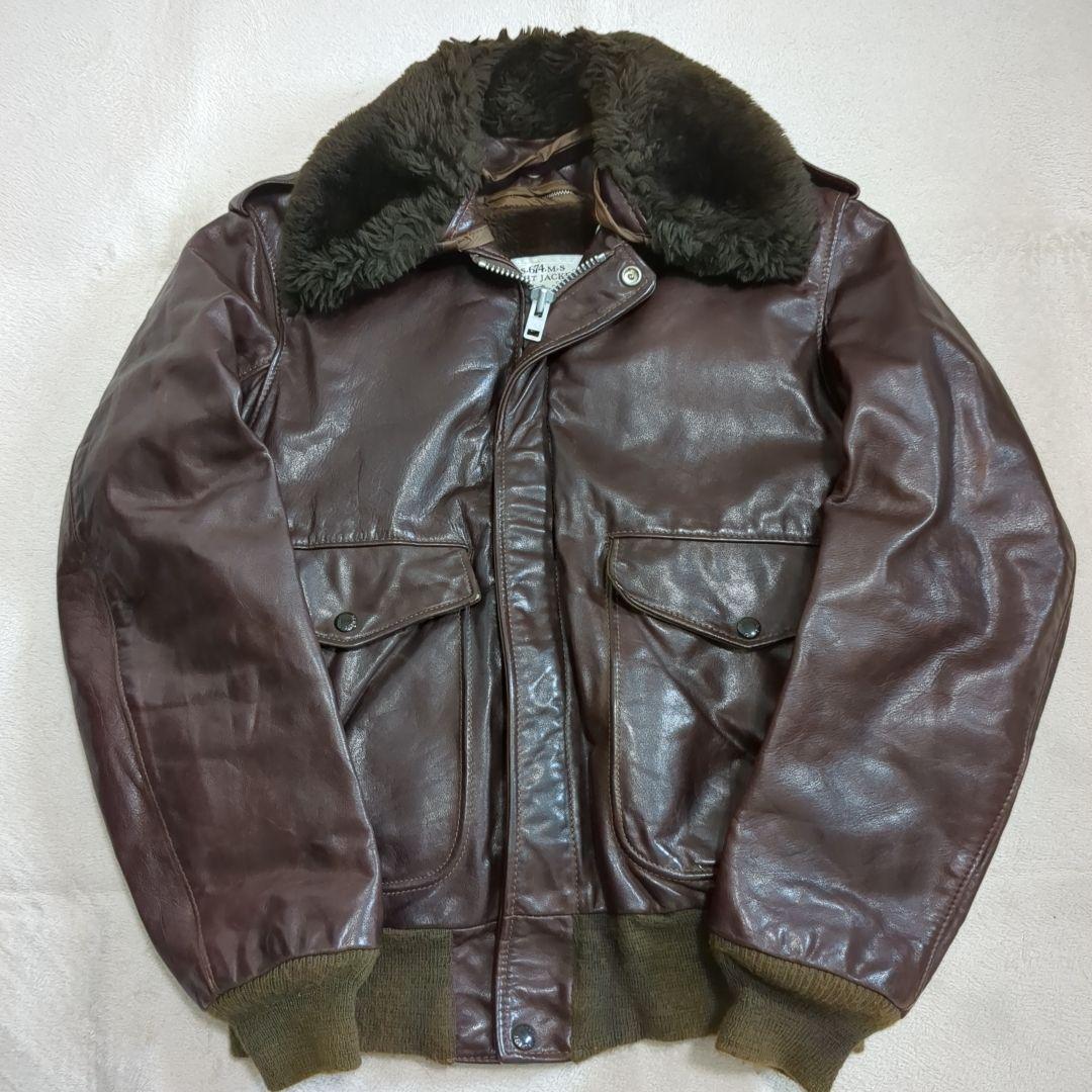 SCHOTT G-1 牛革 レザージャケット ボアライナー フライトジャケット USA製 Schott ショット G-1 フライトジャケット 44 メンズL レッド