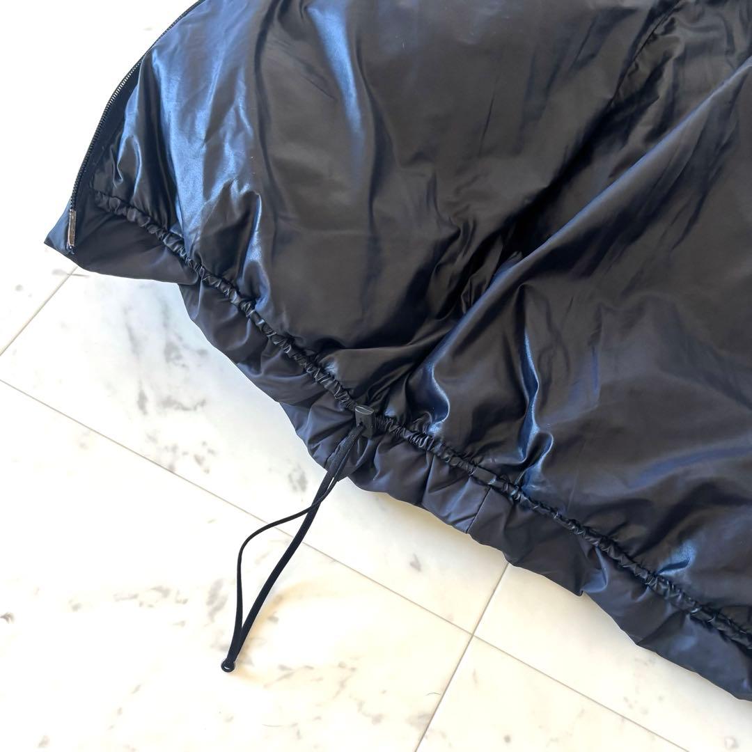 美品 デュベティカ ARWEN ダウンコート ネイビー ラビットファー 紺 42