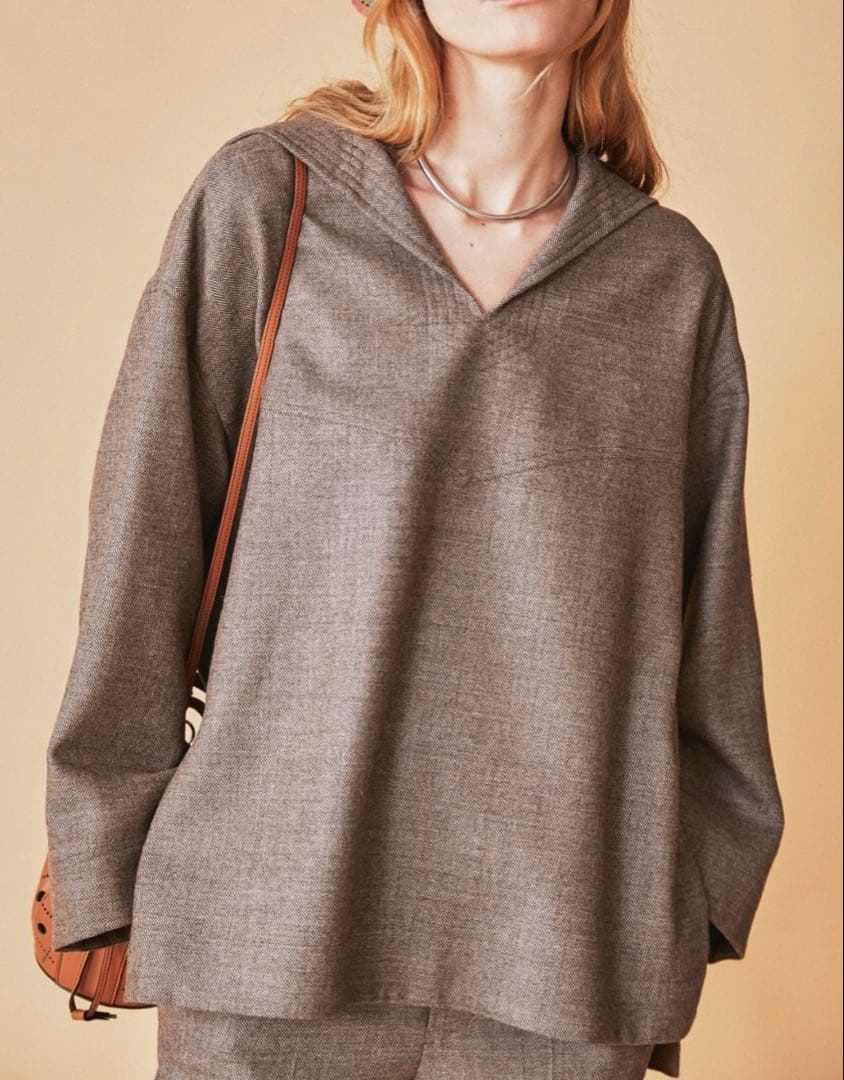 ユニオンランチ ヘリンボーン セーラー トップス