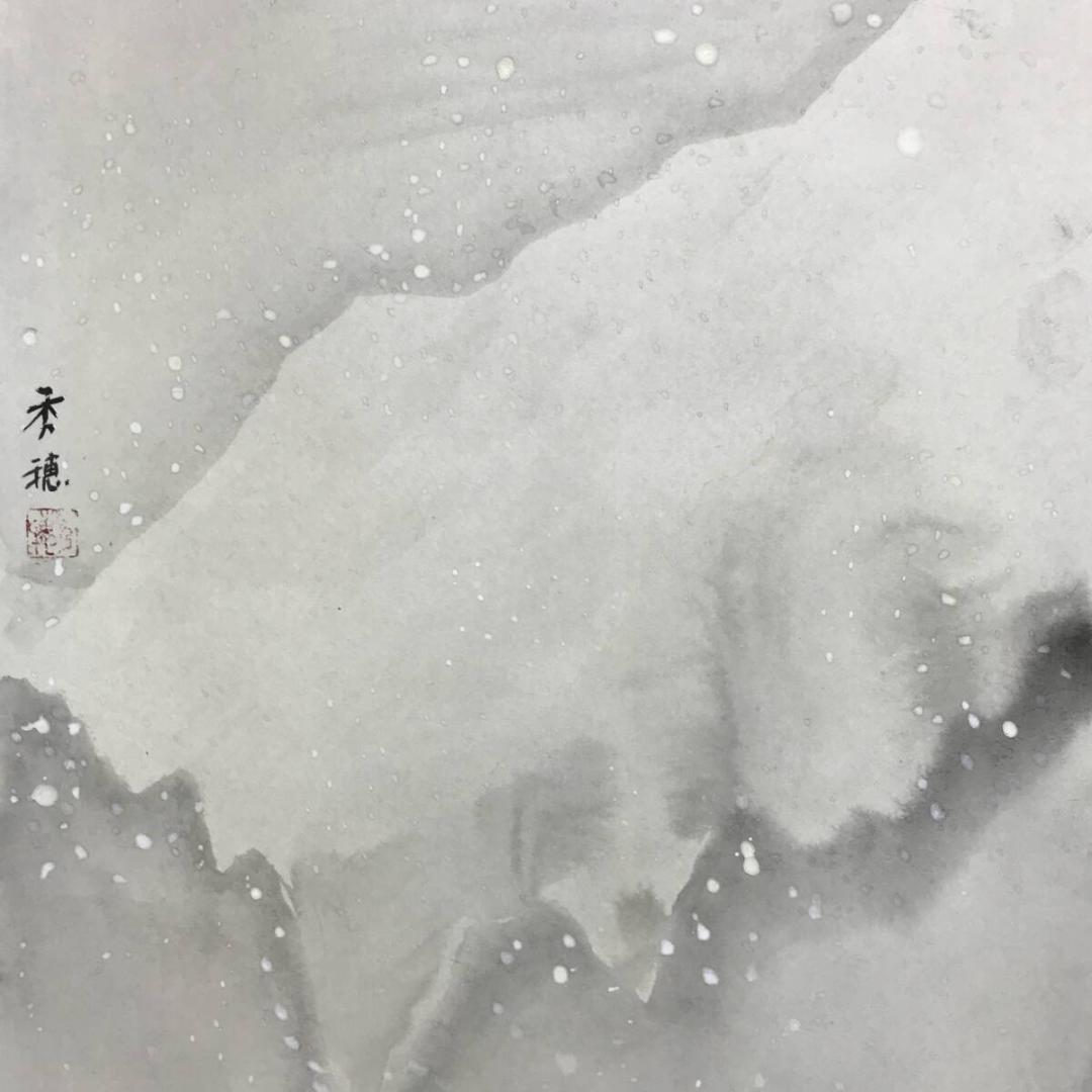 秀穂/雪景山水図/雪景図/山水図/掛軸☆宝船☆AH-814 - メルカリ