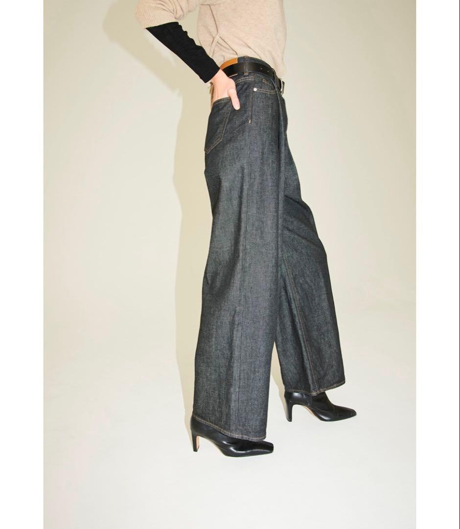 【ももさん専用】完全新品CLANE× 広瀬すずタックワイドデニムライトブラックM