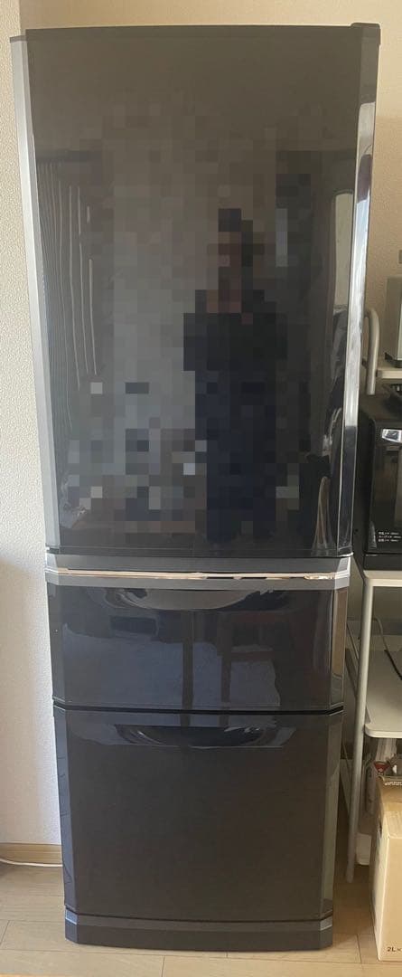 【大型冷蔵庫　破格】三菱ノンフロン冷凍冷蔵庫MR-C37W-B
