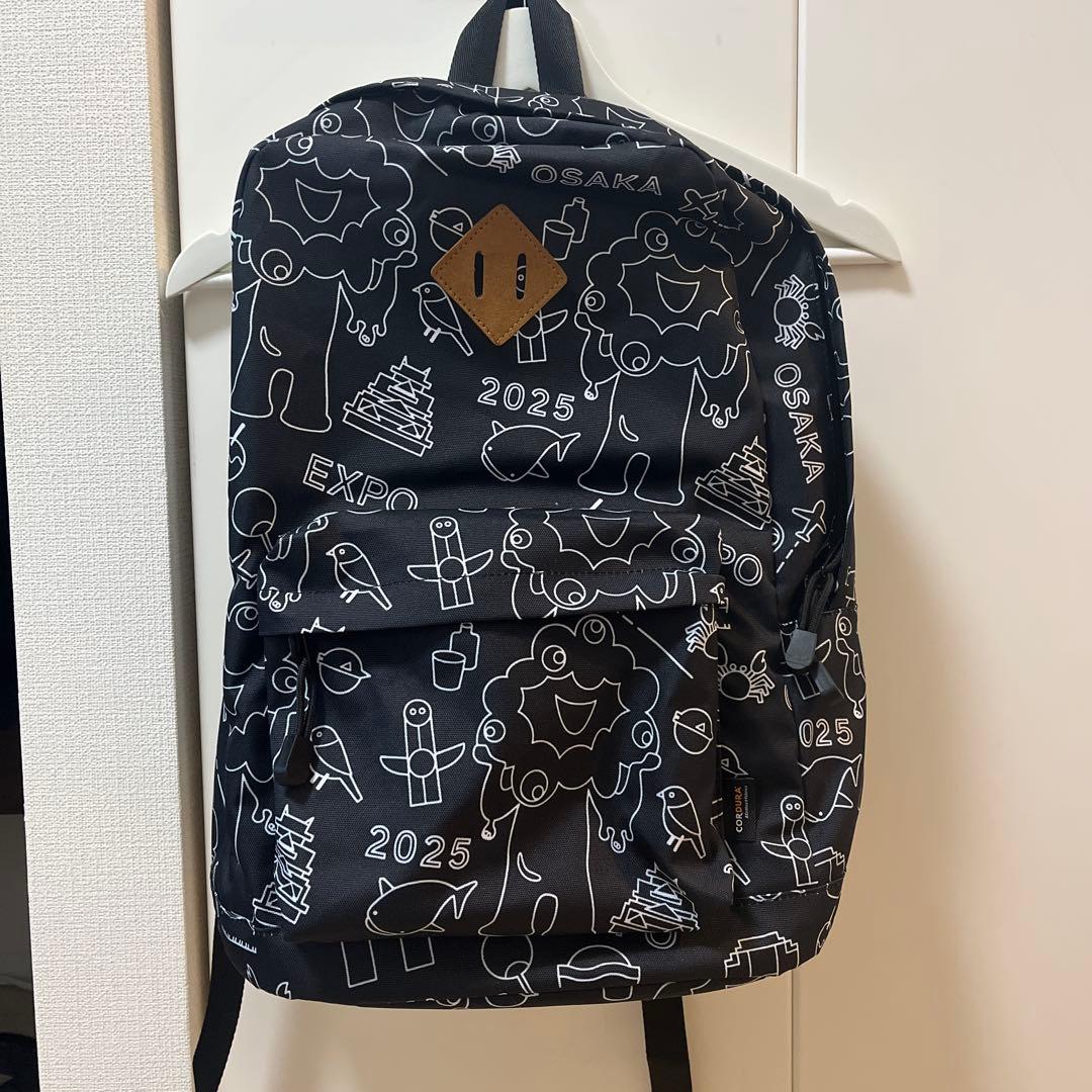 関西万博 ミャクミャク 総柄 大阪 EXPO2025リュック 黒 タグ付き