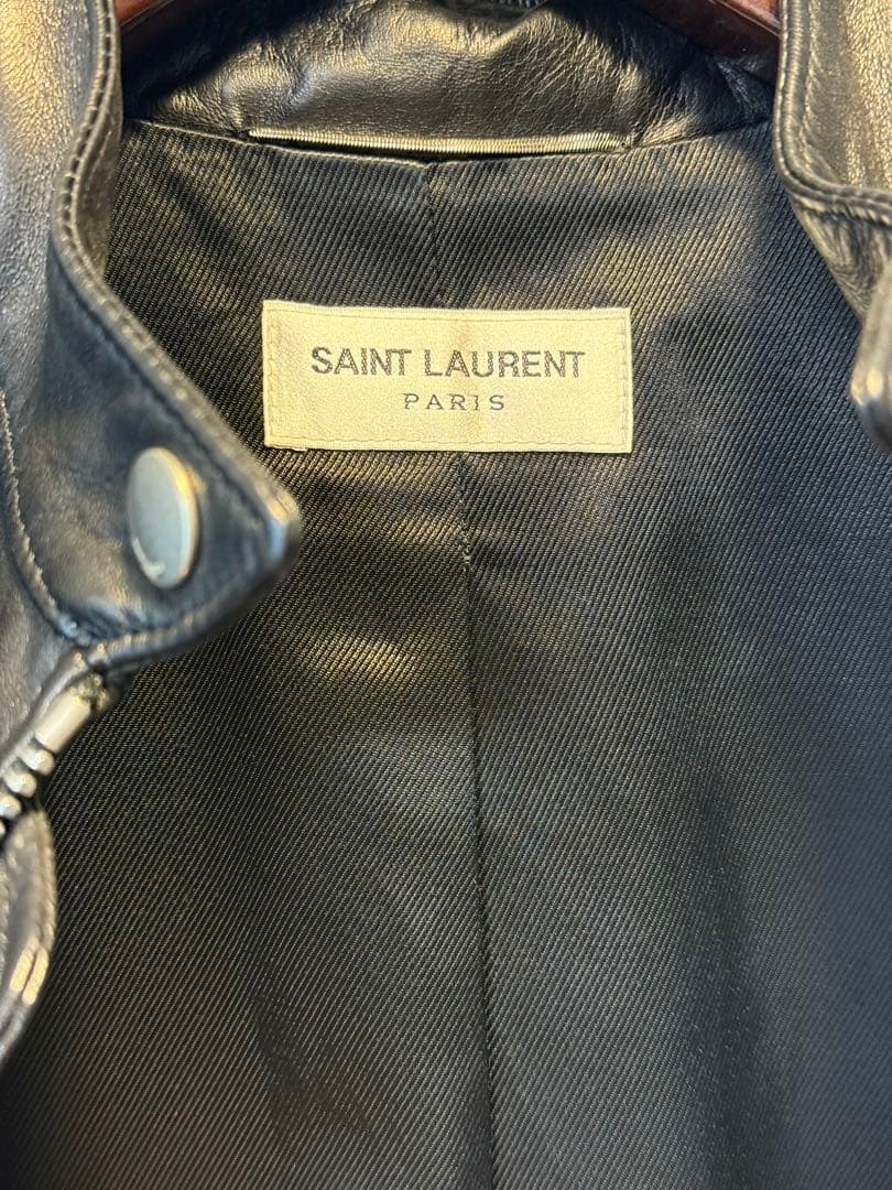 《美品》サンローラン キース ライダースジャケット　シングル　サイズ46