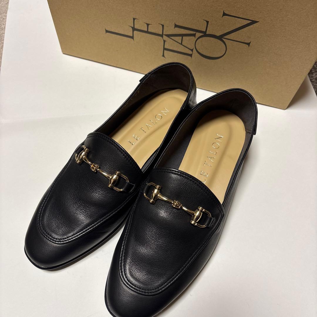 LE TALON レザービットバブーシュ ブラック ルタロン　23.5