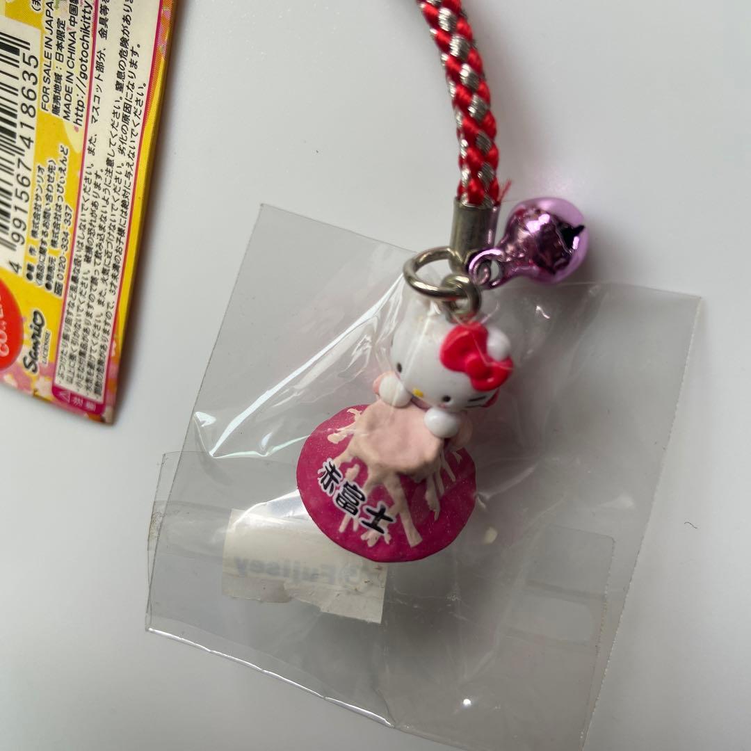 サンリオ ご当地キティ 赤富士バージョン 富士山 ねつけ根付け