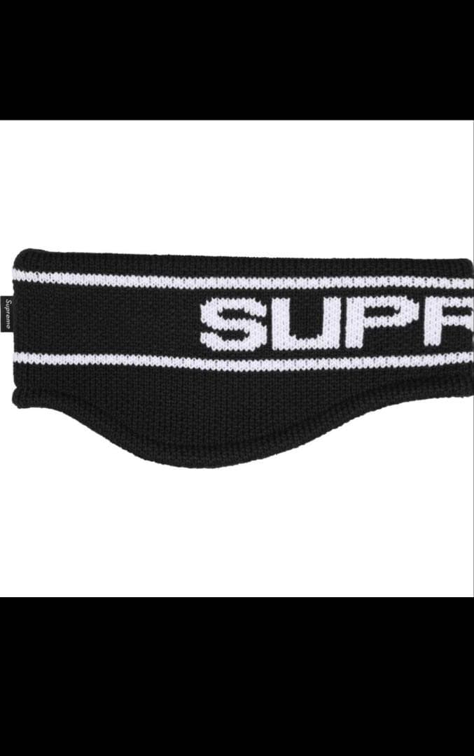 Supreme Contrast Logo Headband Black
