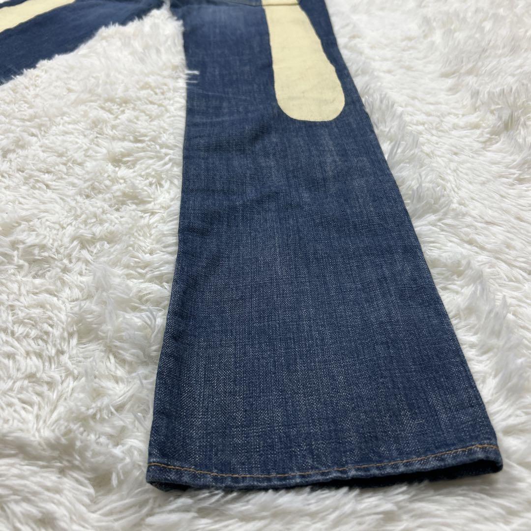 エヴィスドンナ デニム 白ペンキ ビッグカモメ グッドコンディション