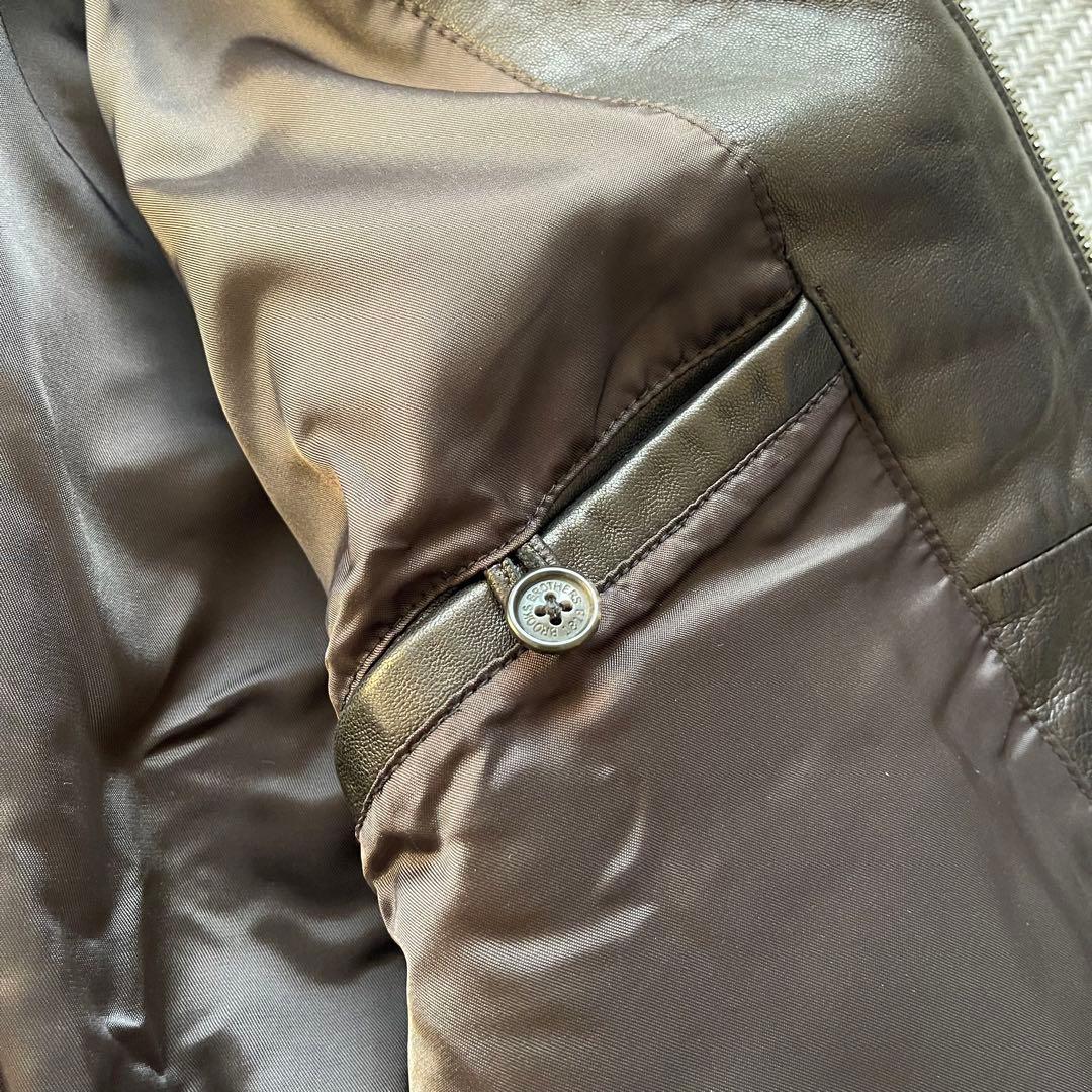 美品】 346 BROOKS BROTHERS ジップ レザージャケット - メルカリ