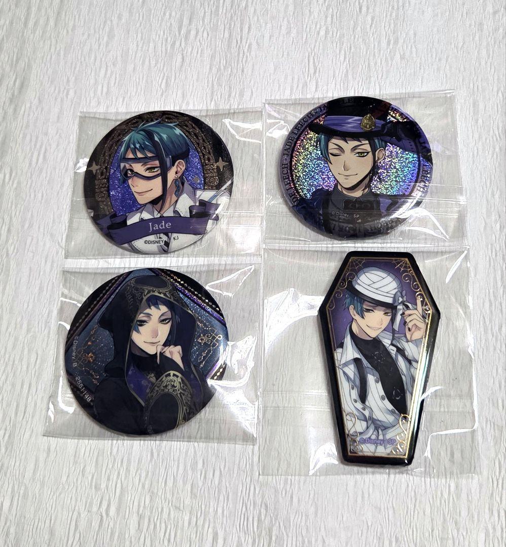 ツイステ ジェイド 缶バッジ スケアリードレス プレイフルランド