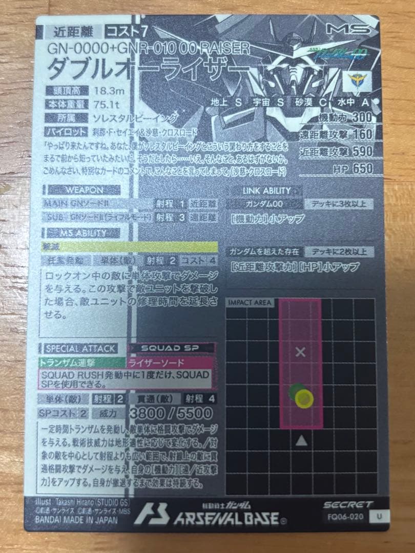 ダブルオーライザー シークレットレア アーセナルベース - メルカリ