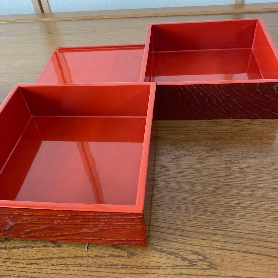 塗りの2段の重箱(お正月、運動会、お花見に活用) - メルカリ