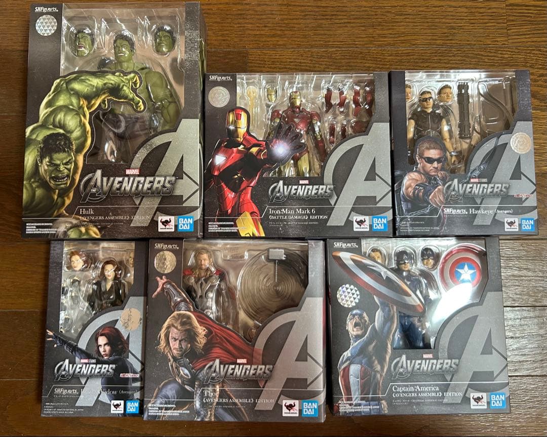 SHフィギュアアーツ　アベンジャーズアッセンブルエディション6体フルセット S.H.Figuarts アイアンマン マーク6 -《BATTLE DAMAGE》 EDITION