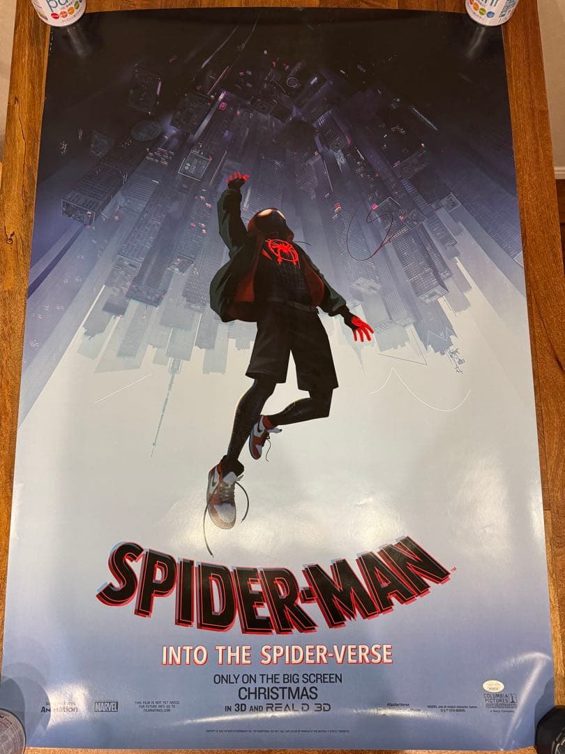 映画館ポスター　スパイダーマンスパイダーバース ShameikMoore JSA