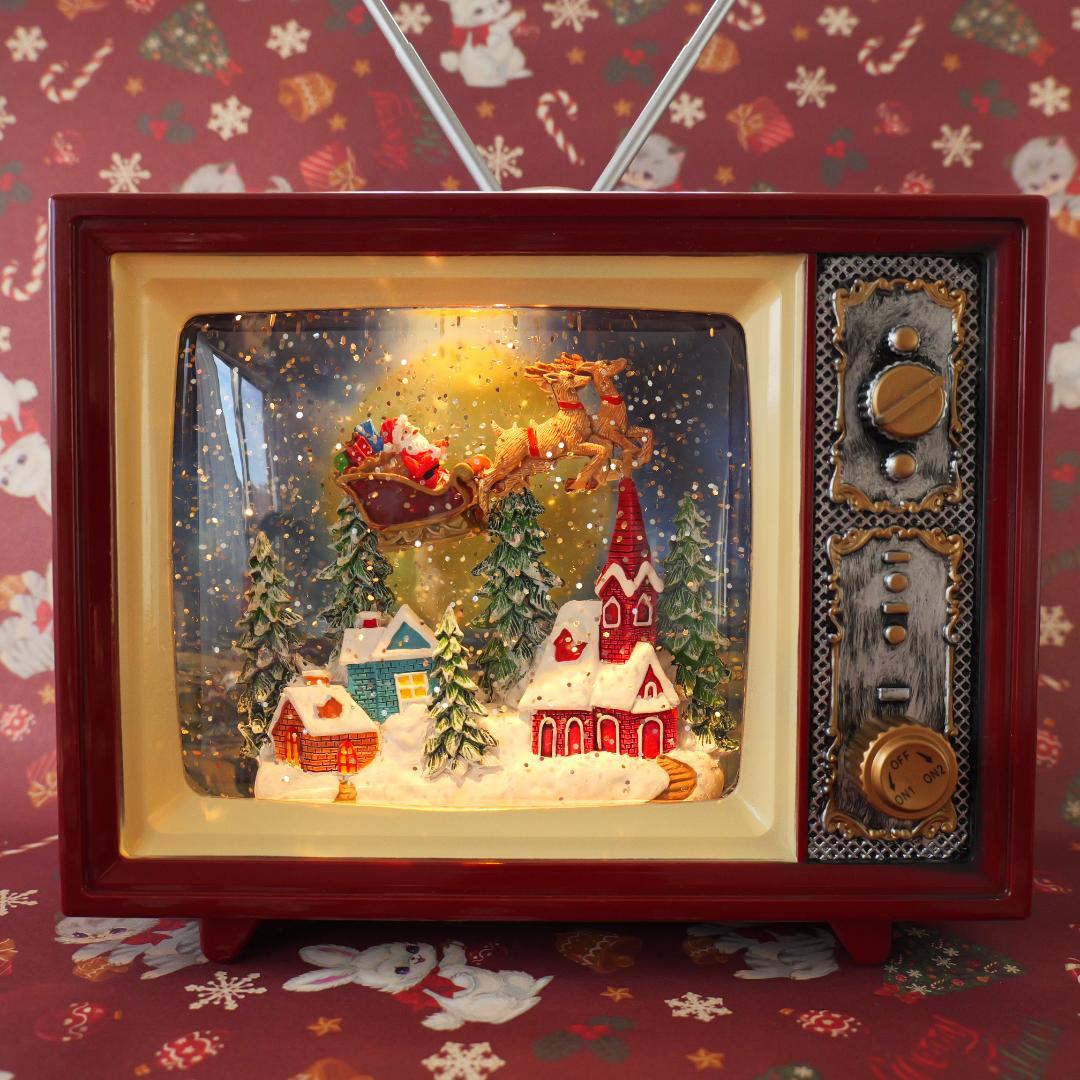 r様【新品⭐︎】オルゴール付きLEDライト　スノードーム ブラウン管テレビ