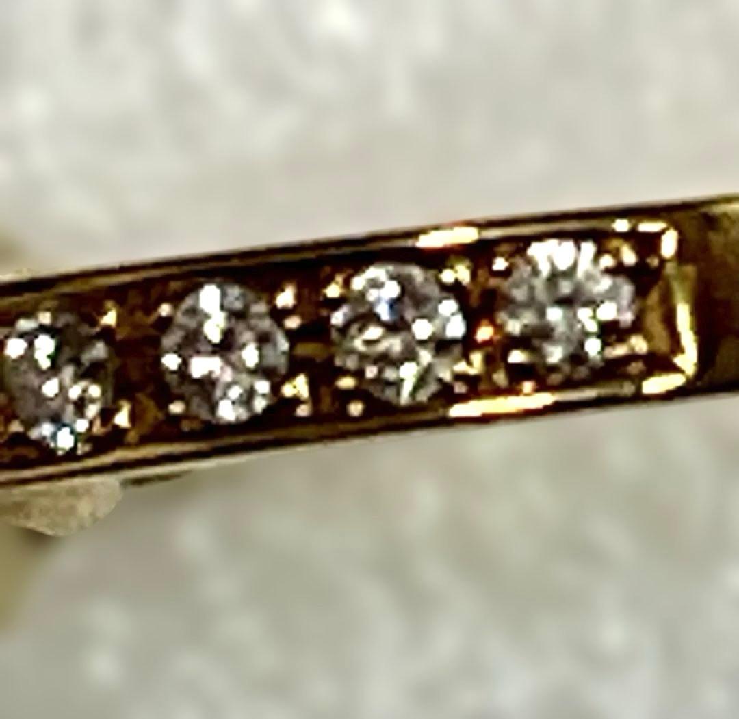 K18ゴールデンパールダイヤモンド0.20ctデザインリング 6.5ｇ