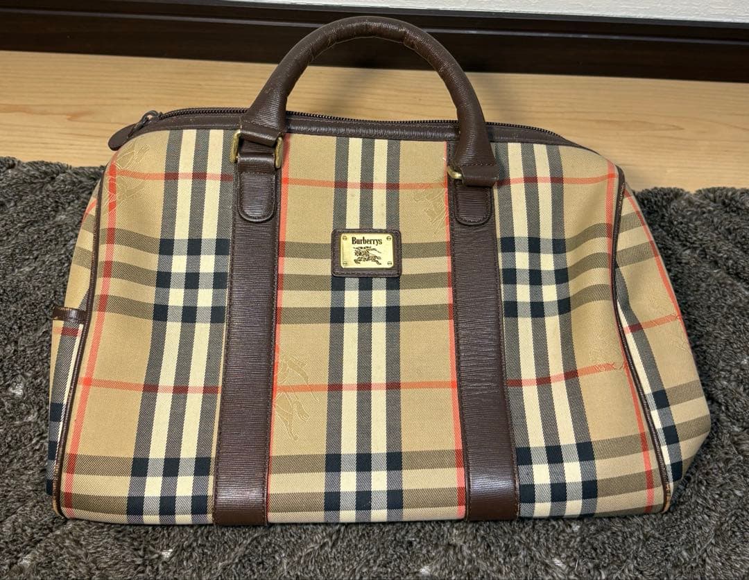 オールドバーバリー　ノヴァチェック　ボストンバッグ