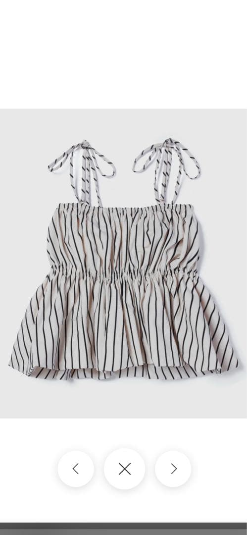 シールームリン　フロッキーStripe Ribbonビスチェ　アイボリー