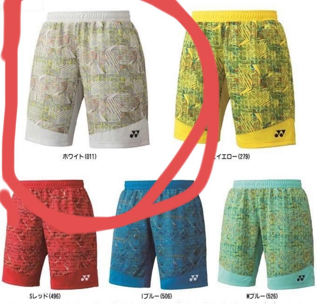 ヨネックス ハーフパンツ 柄 S ホワイト - メルカリ