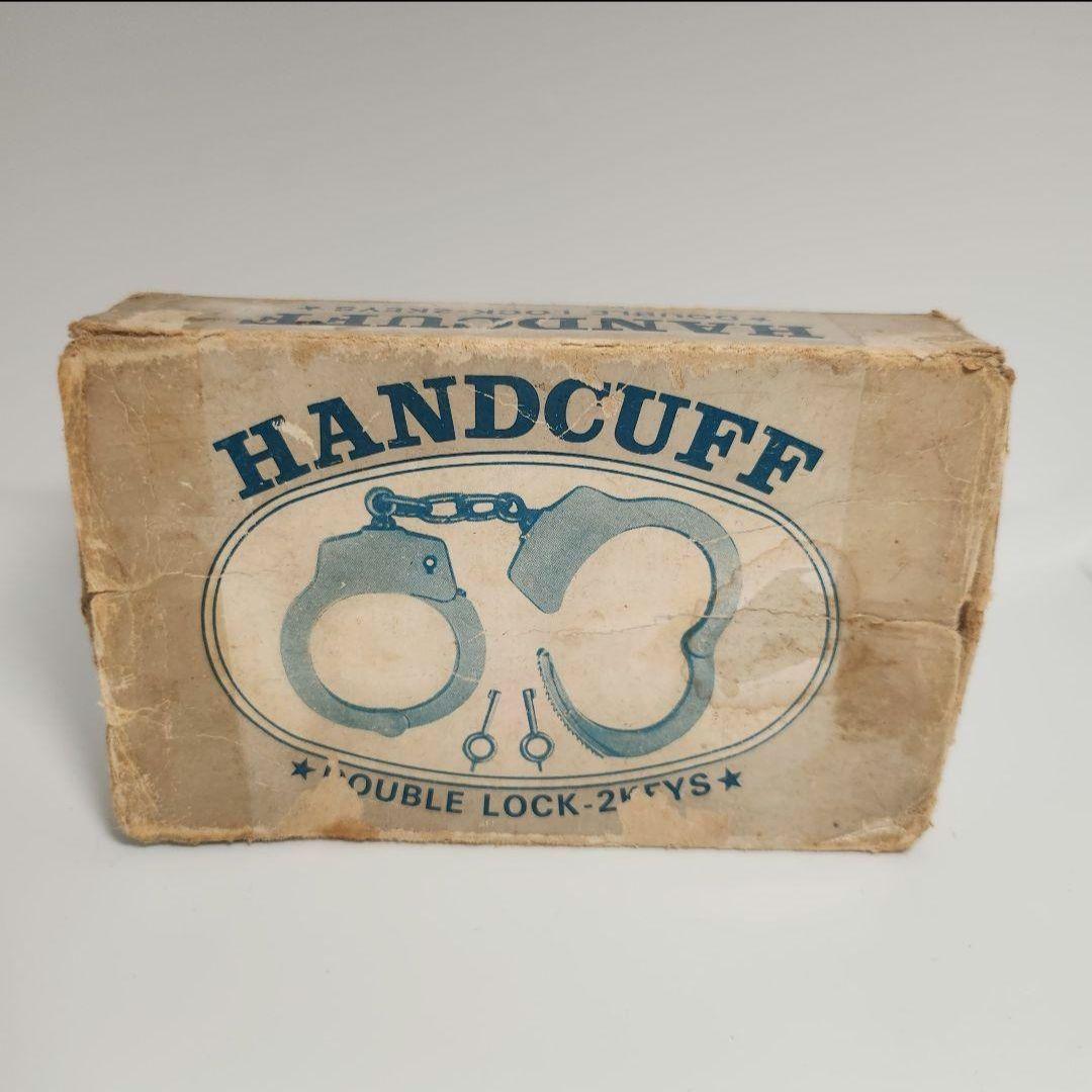 希少　手錠　HANDCUFF 鍵付き 金属製　日本製　昭和　当時　ビンテージ