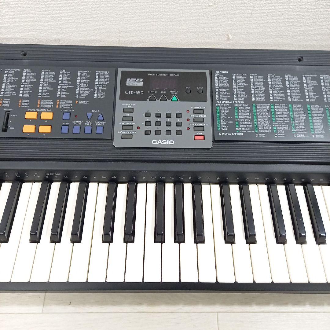 CASIO 61鍵 電子ピアノ キーボード CTK-650 スタンド付き カシオ